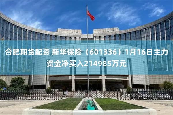 合肥期货配资 新华保险（601336）1月16日主力资金净买入214985万元