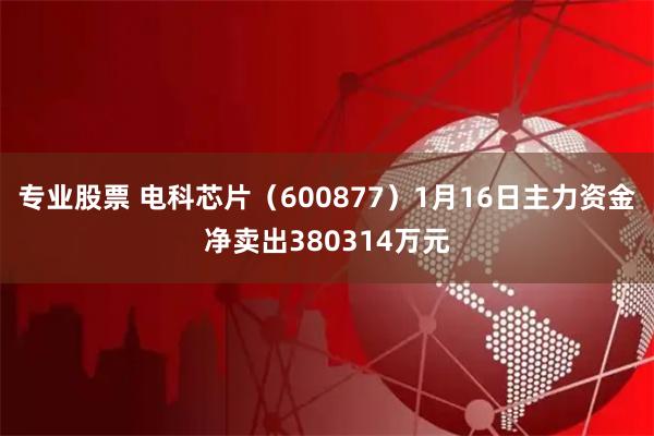 专业股票 电科芯片（600877）1月16日主力资金净卖出380314万元