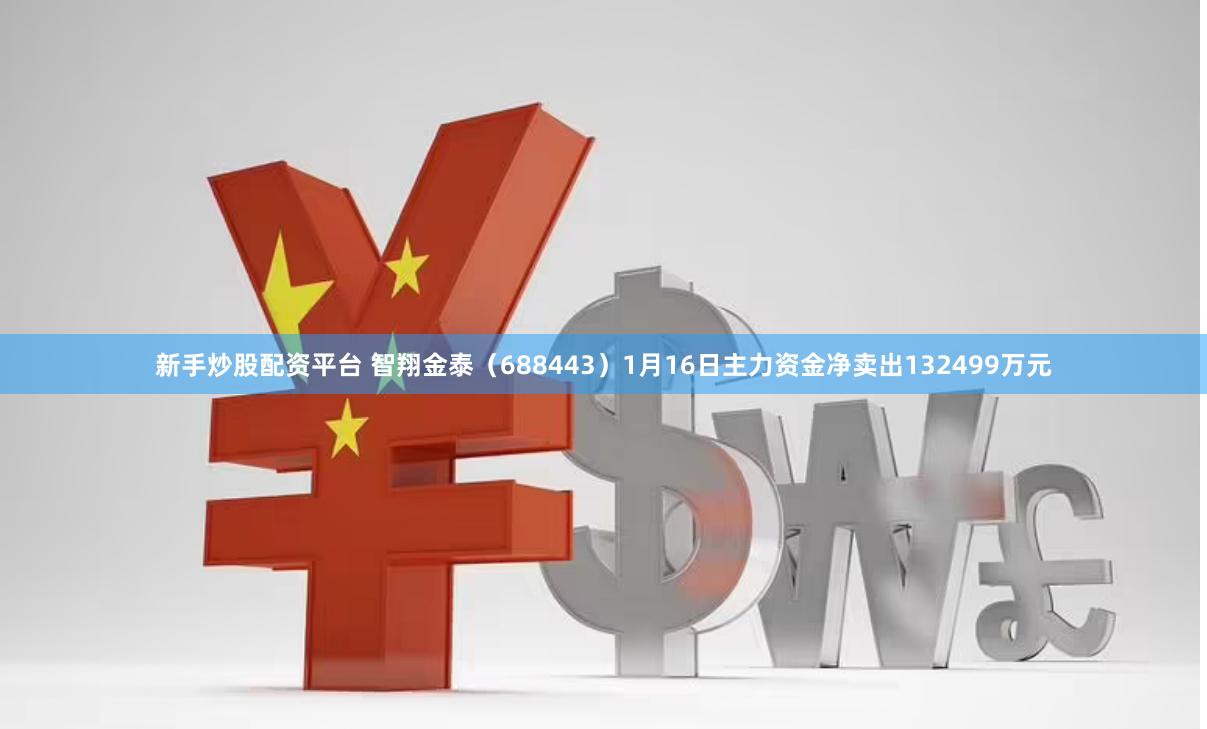新手炒股配资平台 智翔金泰（688443）1月16日主力资金净卖出132499万元
