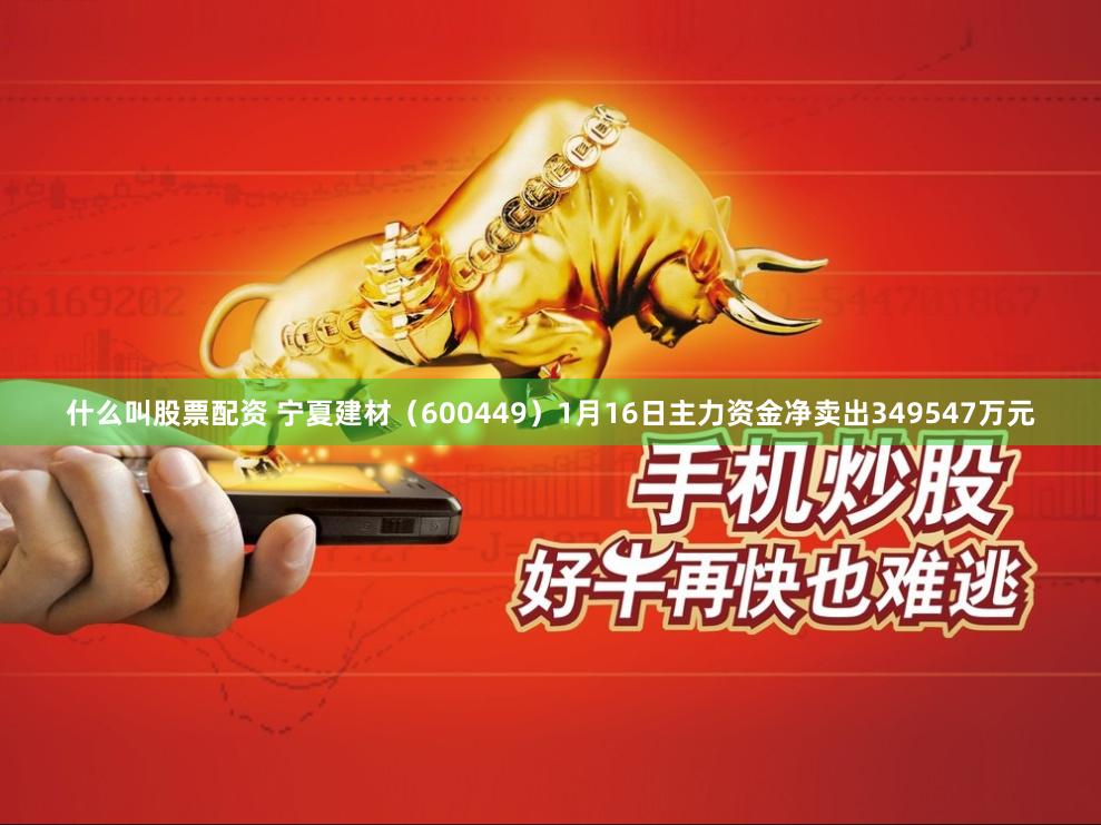 什么叫股票配资 宁夏建材（600449）1月16日主力资金净卖出349547万元